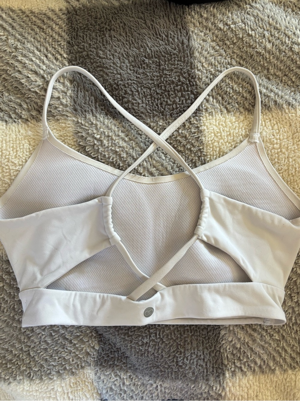 CALIA by Carrie Underwood White Crisscross Back Sports Bralette